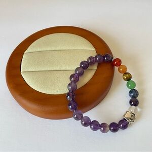 Chakra Jewelry, Natural Gemstone Stretch Bracelet.
